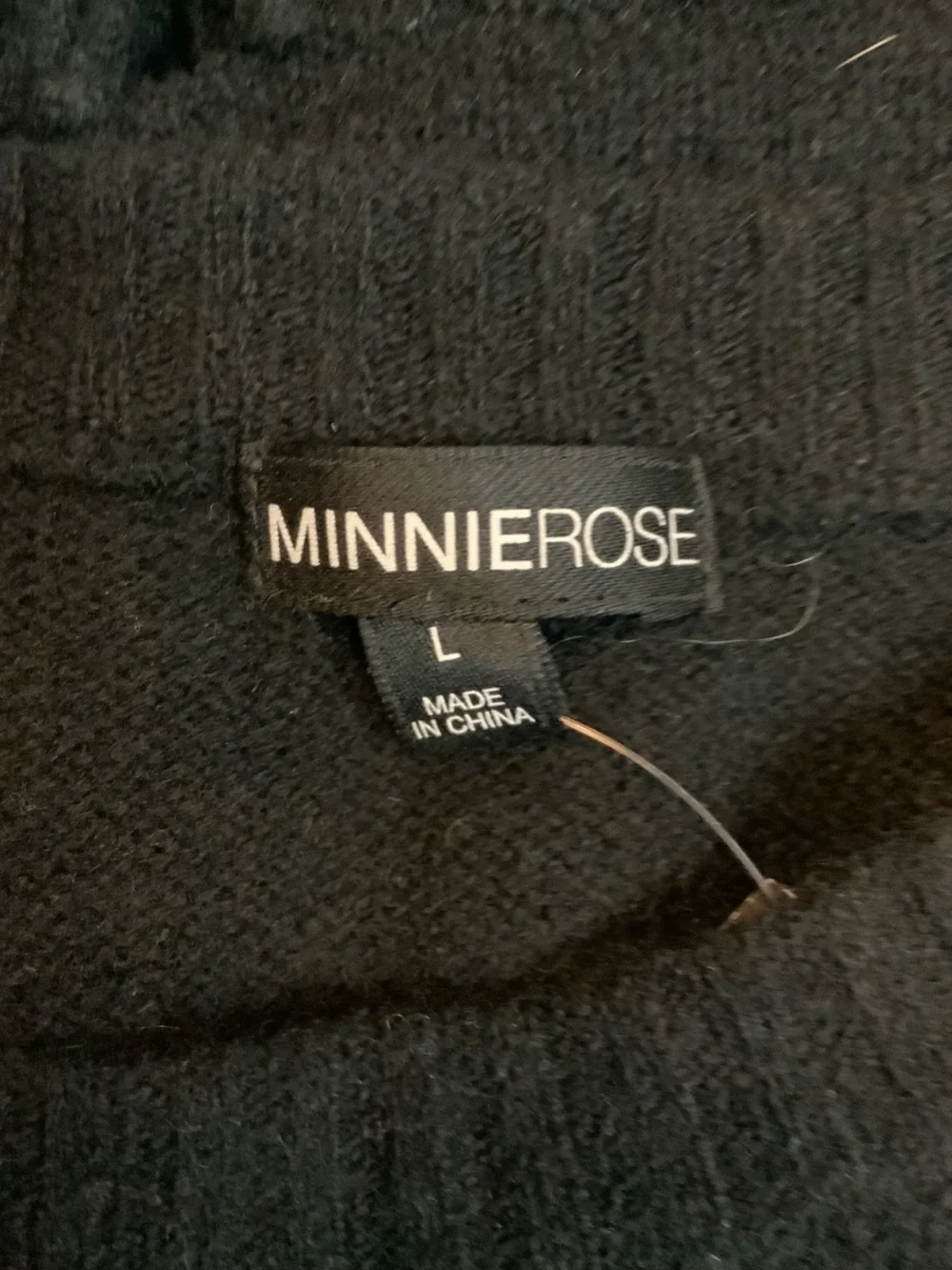 Minnie Rose Cashmere Fringe Crew Neck Sweater Vest Size